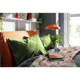 Habitat Cotton Brushed Standard Pillowcase Pair - Green