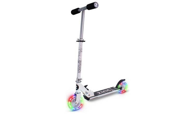 Zinc Twister Light Up Foldable 2 Wheel Scooter - White GOODS Argos