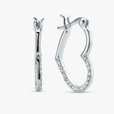 Revere sterling silver heart creole earrings - British product