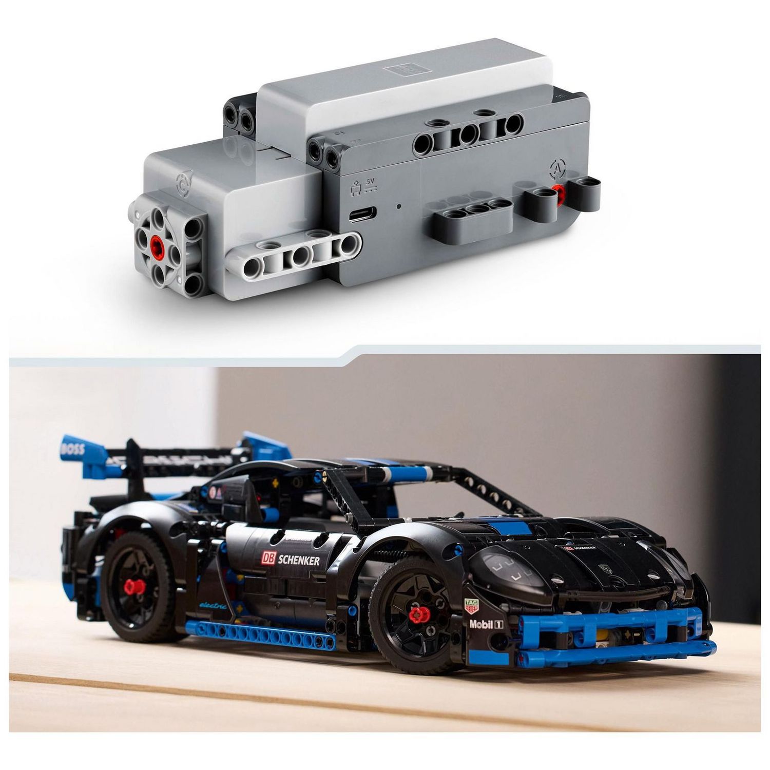 LEGO Technic Porsche GT4 e-Performance race car toy, imported from the UK