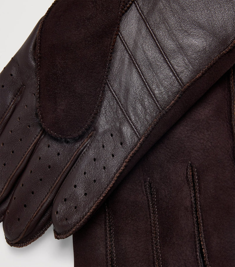 Dents Pembrey touchscreen leather gloves, imported from the UK