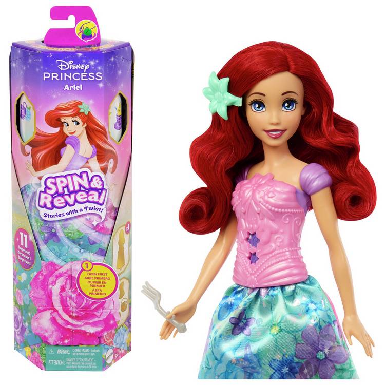 Disney Princess Ariel Spin & Reveal doll, imported from the UK