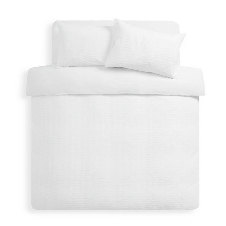 Habitat white crinkle bedding set single, UK version