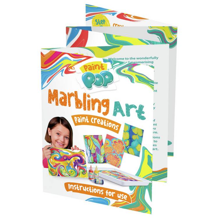 Paint Pop Marbling Set 12 paints craft kit, UK version