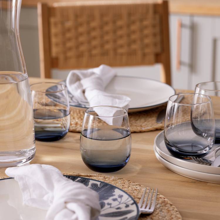 Habitat tumbler glasses set of 4 dark blue gradient - British product