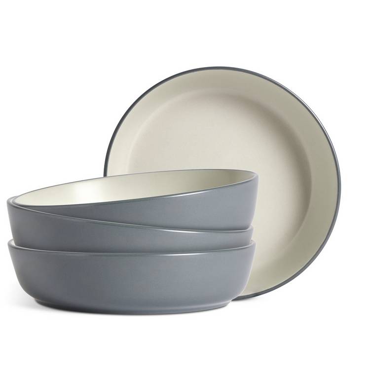 Habitat two-tone stoneware pasta bowls 4 piece set - British product