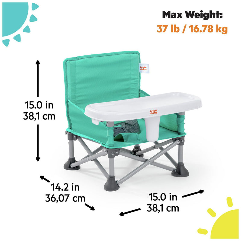 Bright Starts portable feeding booster seat Teal - British product