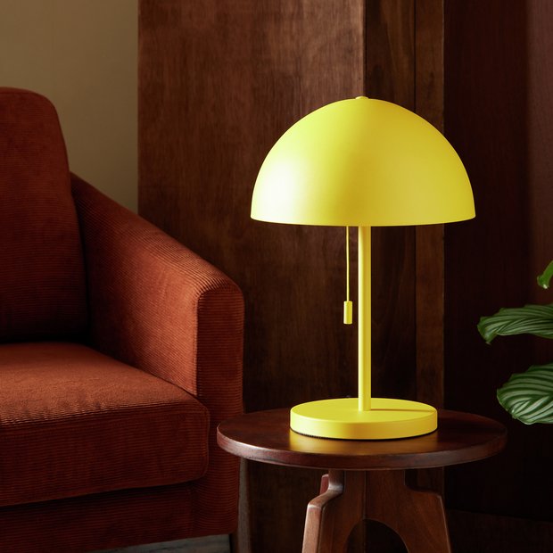 Habitat yellow mushroom table lamp 40cm, UK version