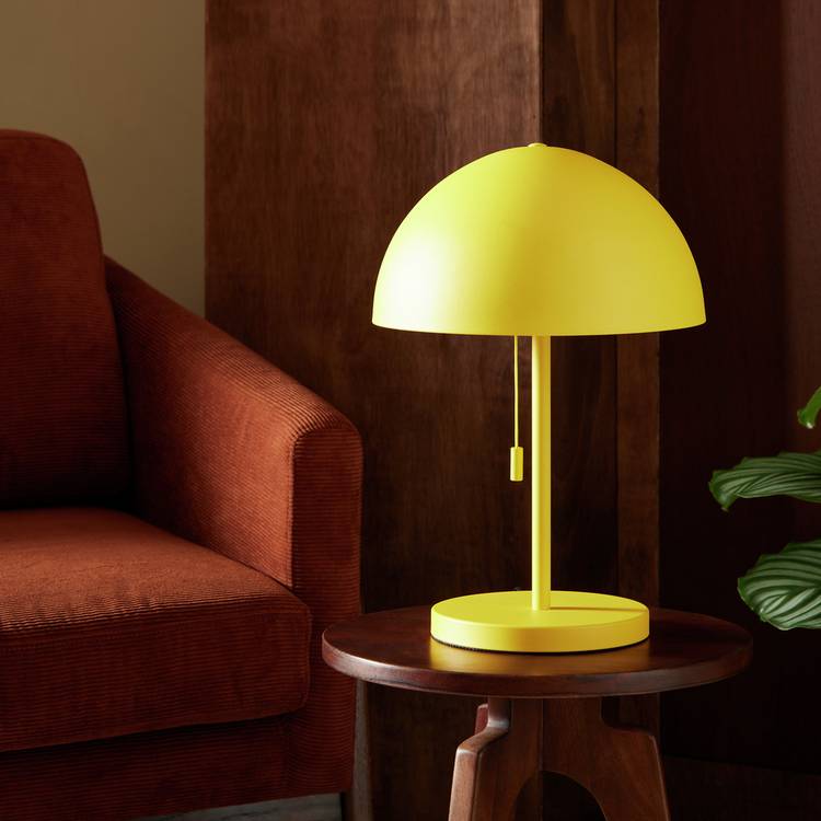Habitat yellow mushroom table lamp 40cm, UK version