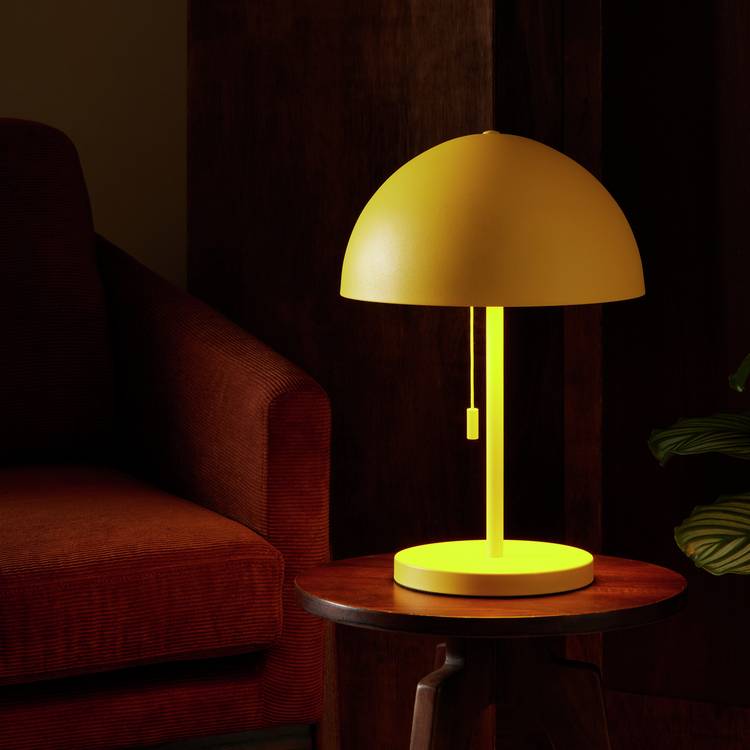 Habitat yellow mushroom table lamp 40cm, UK version