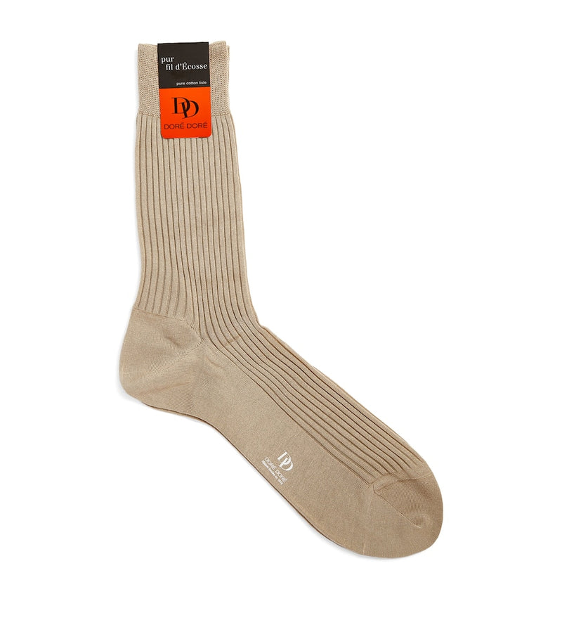 Doré Doré cotton rib-knit socks (British brand)