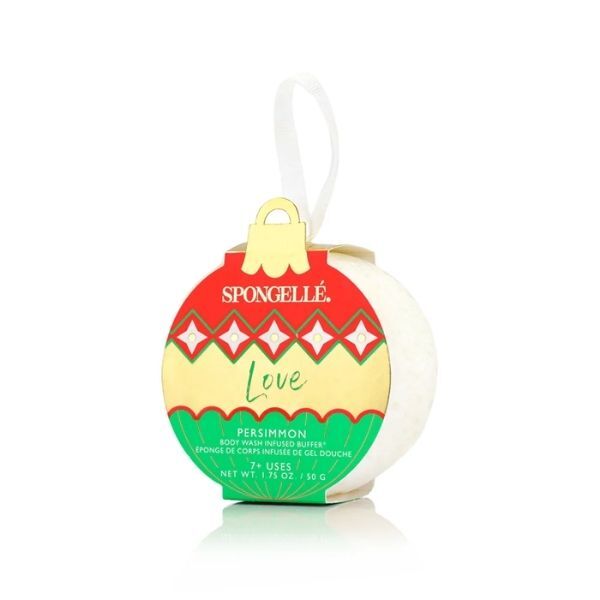 Spongellé holiday ornament body buffer Love Persimmon, imported from the UK