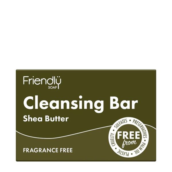 Friendly Soap shea butter cleansing bar 6 x 95g, imported from the UK