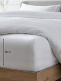 Egyptian cotton fitted bed sheet with 400 thread count and extra deep fit (British brand)