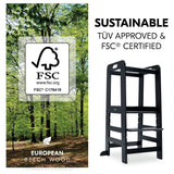 Hauck Montessori learning tower in black, UK version