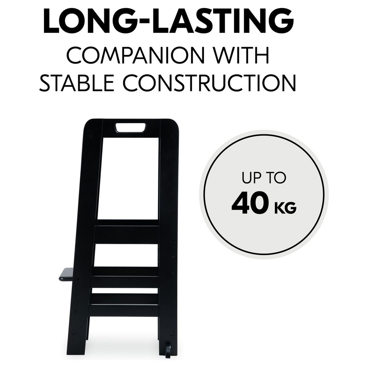 Hauck Montessori learning tower in black, UK version