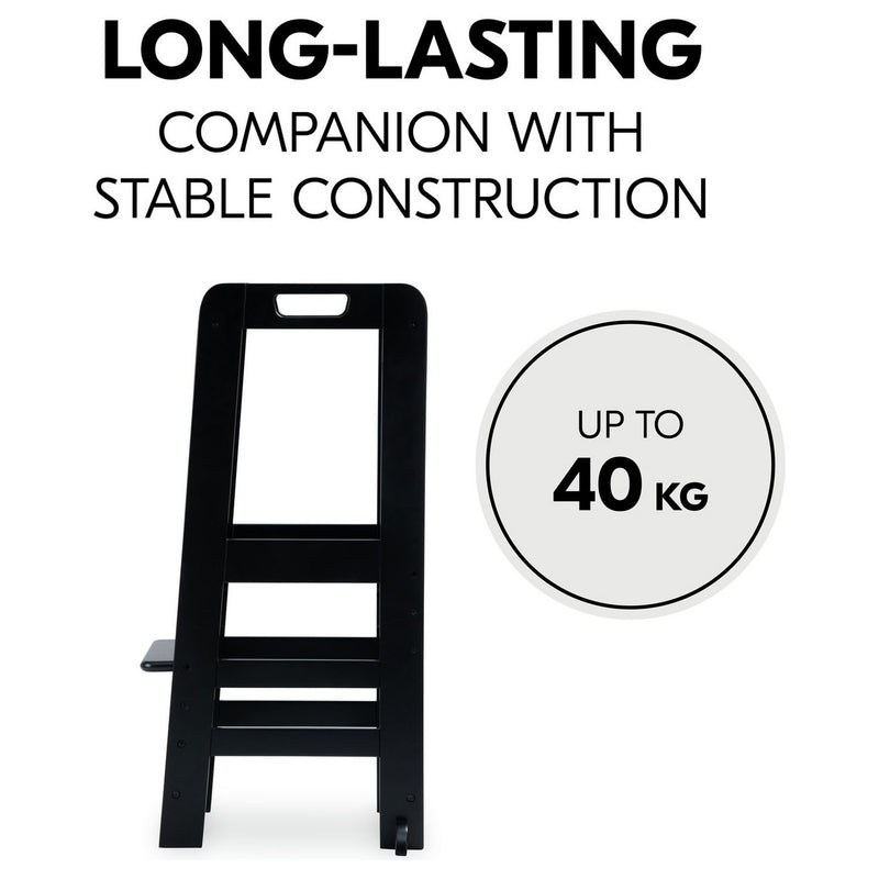 Hauck Montessori learning tower in black, UK version