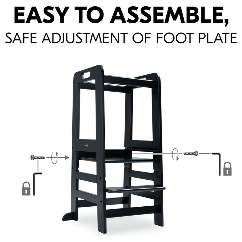 Hauck Montessori learning tower in black, UK version