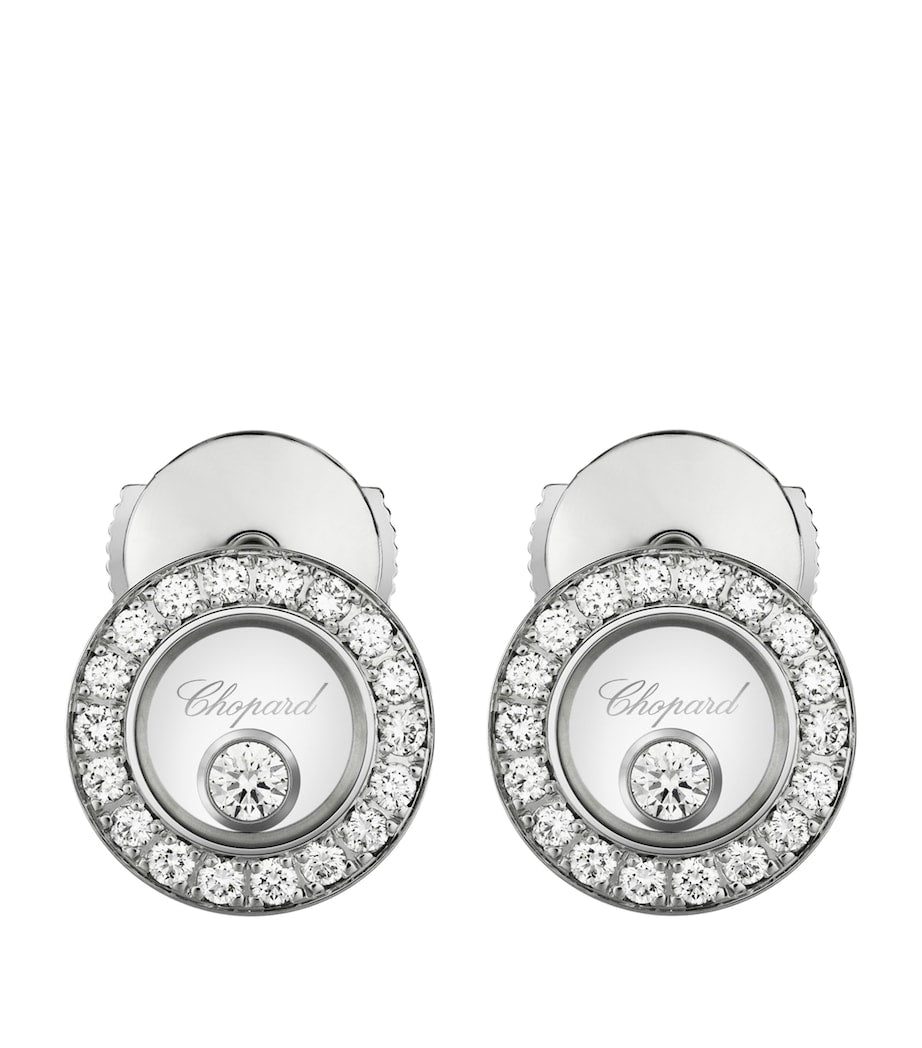 Chopard Happy Diamonds pavé earrings white gold, UK version