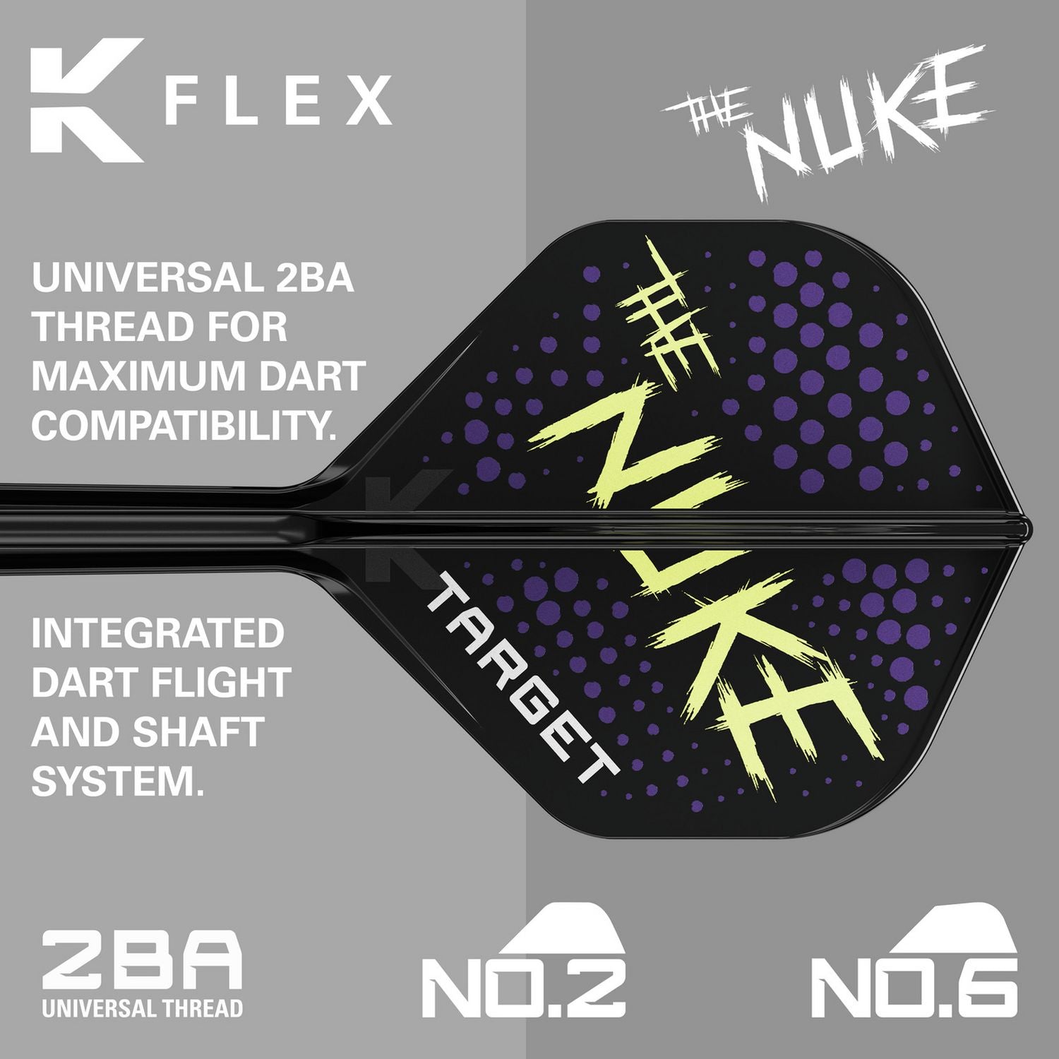 Target Luke Littler K-Flex flights and shaft system, imported from the UK
