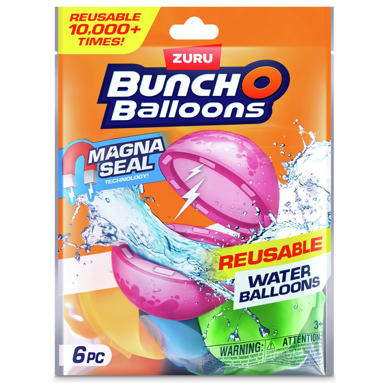 Bunch O Balloons reusable water balloons 6 pack, imported from the UK