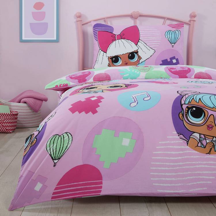 LOL Surprise kids bedding set single, imported from the UK