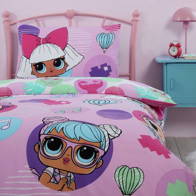 LOL Surprise kids bedding set single, imported from the UK