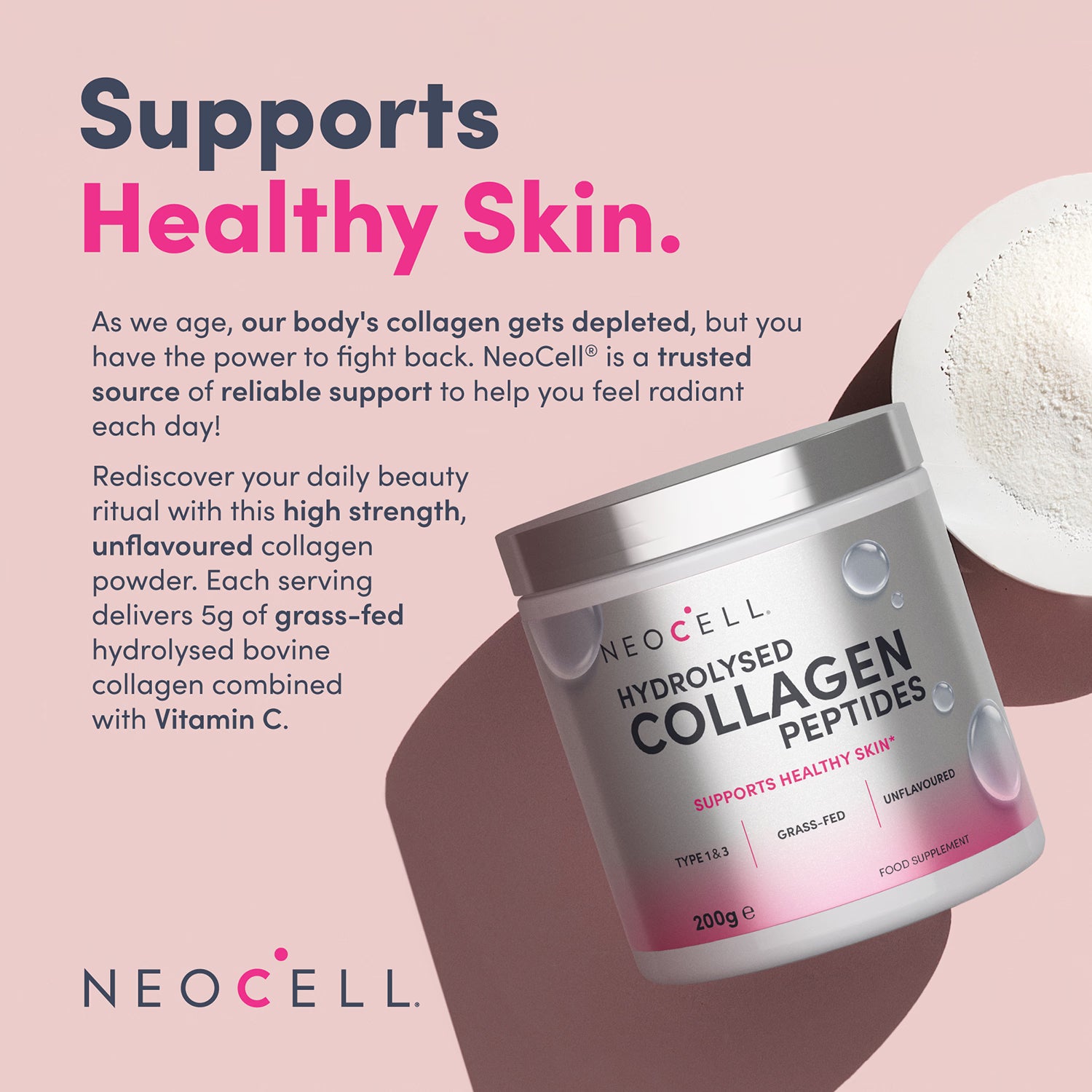 Neocell hydrolysed collagen peptides 200g, UK version