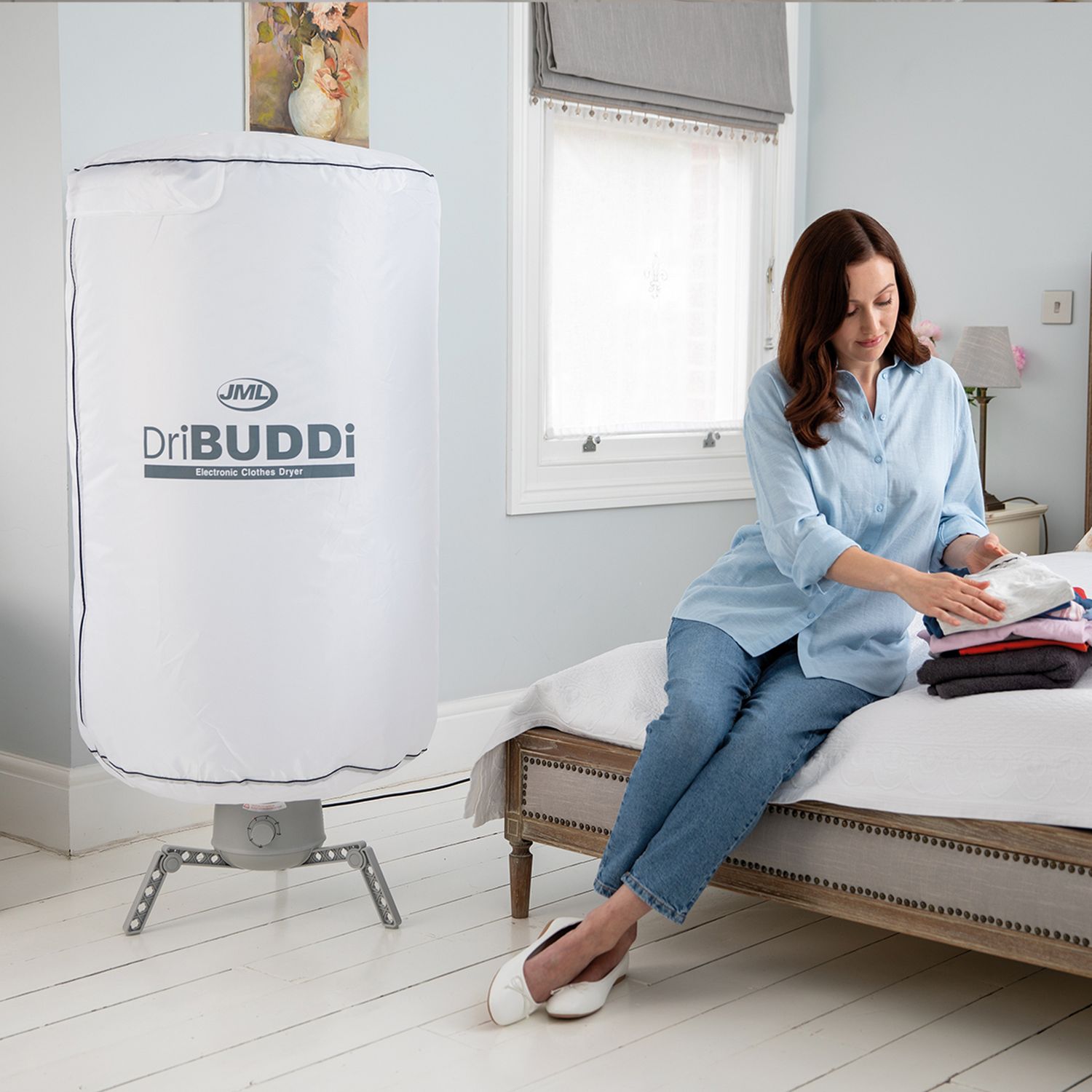 JML DriBUDDI compact heated clothes airer with cover, UK version
