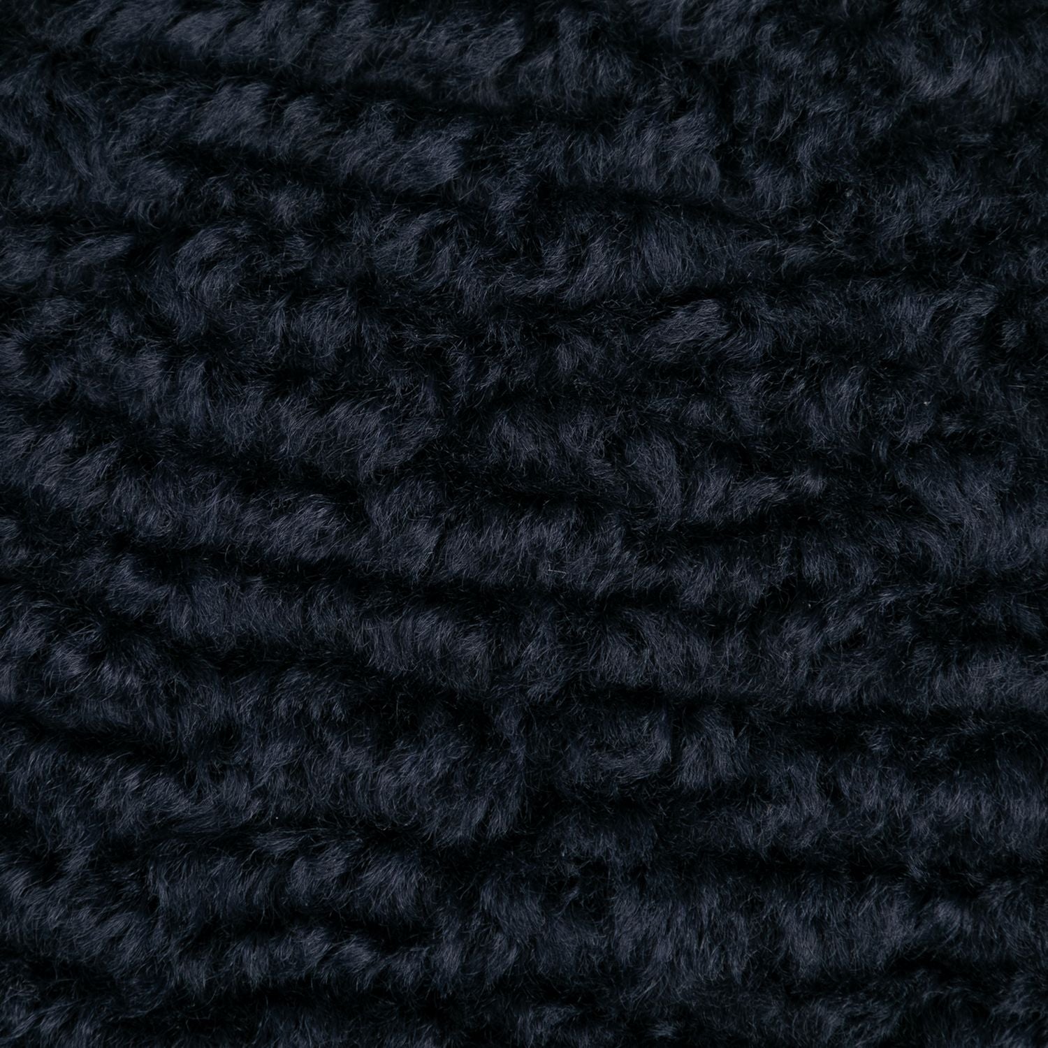 Habitat Faux Shearling Plain Cushion - Navy - 55x40cm