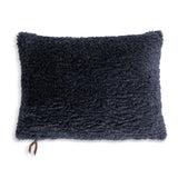 Habitat Faux Shearling Plain Cushion - Navy - 55x40cm