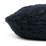 Habitat Faux Shearling Plain Cushion - Navy - 55x40cm