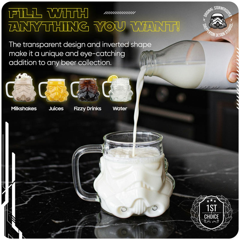 Stormtrooper 3D beer pint glass 600ml, UK version