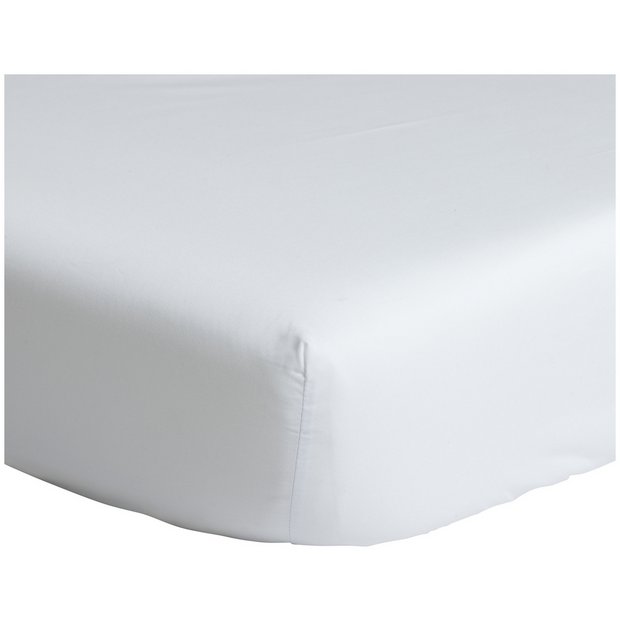 Home Essentials soft touch white fitted sheet single - British product
