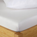 Home Essentials soft touch white fitted sheet single - British product