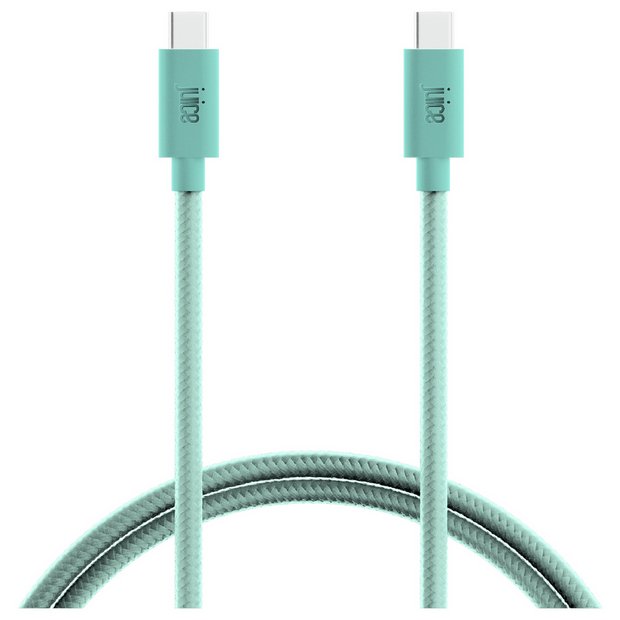 Juice charging cable 2m teal - British product