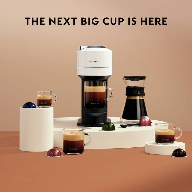 Nespresso Vertuo Next pod coffee machine grey, UK version
