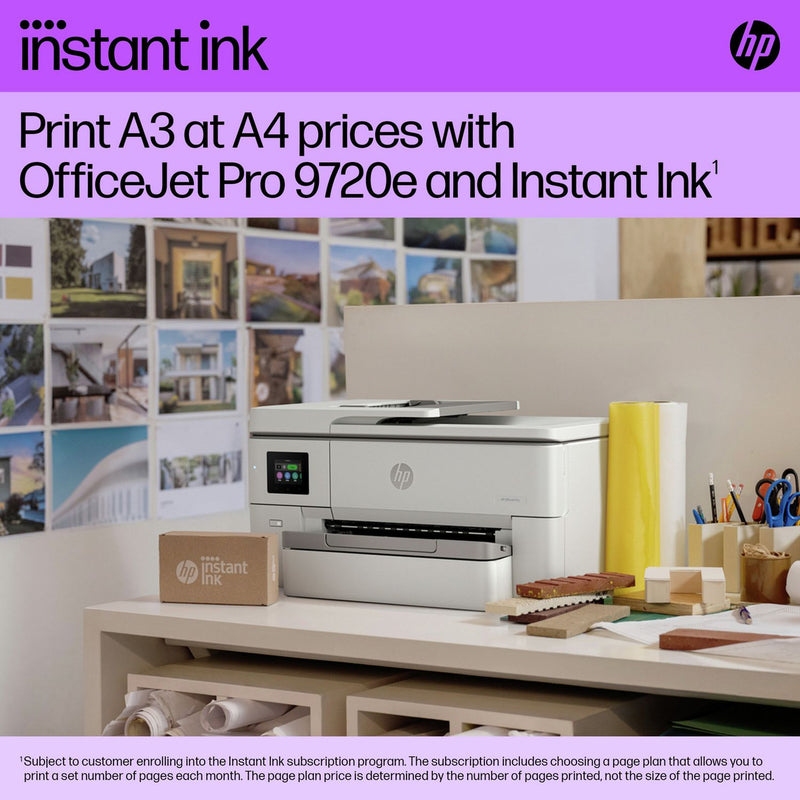 HP OfficeJet Pro 9720e A3 colour inkjet printer, UK version