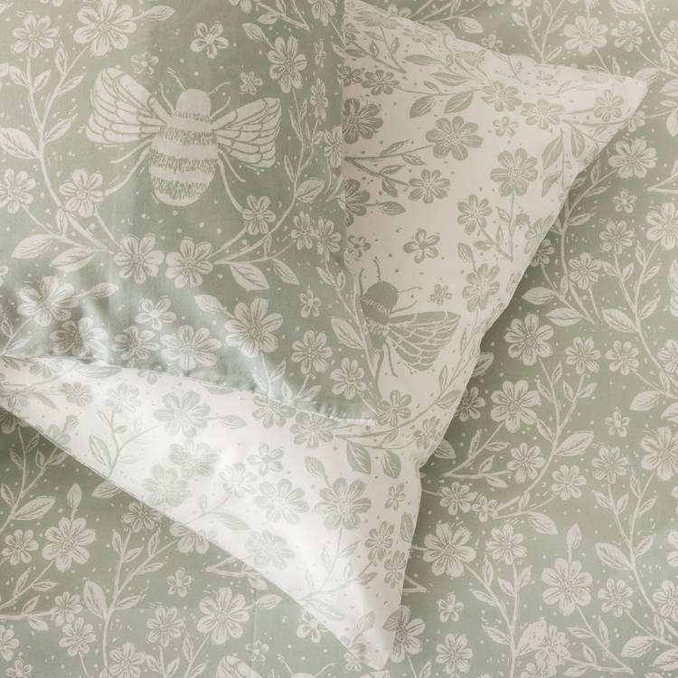 Argos Home floral bee green single bedding set, UK version