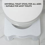 Addis white toilet stool with slip resistant grip, imported from the UK