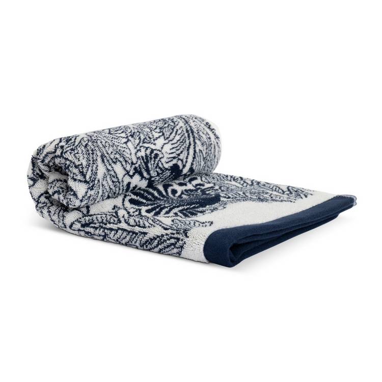 Habitat Morris hand towel Tulip Toile navy 90x50cm, imported from the UK