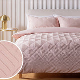 Argos Home pink embossed bedding set single size - British product