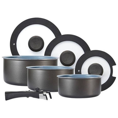Argos Tower Freedom 7 Piece Aluminium Pan Set - Grey- Buy online at McGrocer