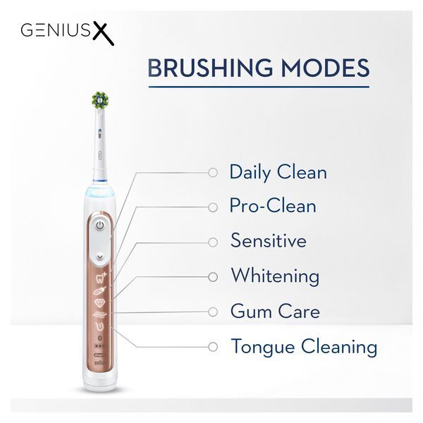 Oral-B Genius X Rose Gold Electric Toothbrush By Braun GOODS Superdrug   