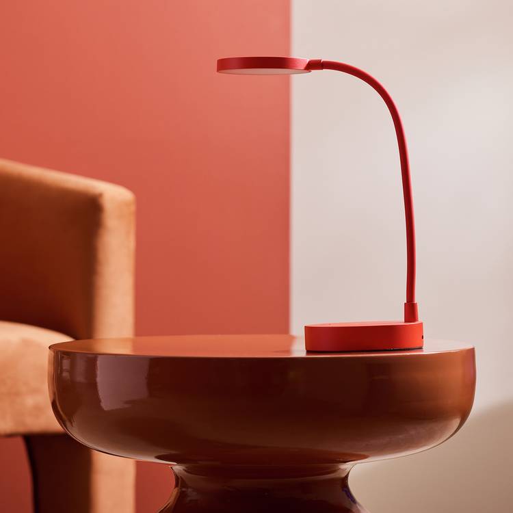 Habitat rechargeable desk lamp red (British brand)
