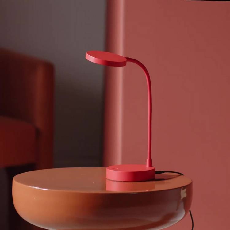 Habitat rechargeable desk lamp red (British brand)