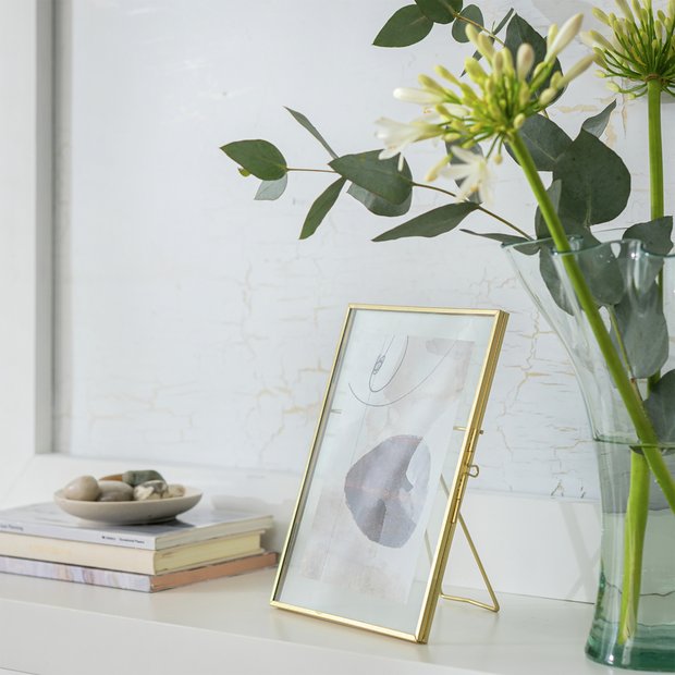 Habitat gold metal easel frame 4x6 - British product