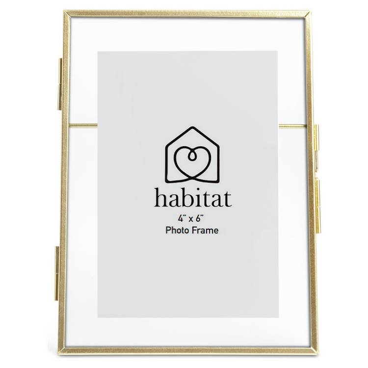 Habitat gold metal easel frame 4x6 - British product