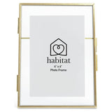 Habitat gold metal easel frame 4x6 - British product