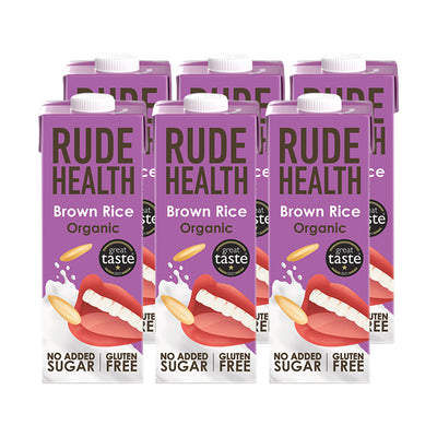 حليب الشوفان العضوي بالشوفان غير المحلى من Rude Health، 6 × 1 لتر